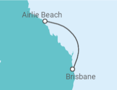 Reiseroute der Kreuzfahrt  AIRLIE BEACH - Carnival Cruise Line
