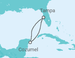 Reiseroute der Kreuzfahrt  WESTERN CARIBBEAN - Carnival Cruise Line