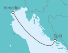 Reiseroute der Kreuzfahrt  Italien - MSC Cruises