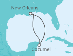 Reiseroute der Kreuzfahrt  WESTERN CARIBBEAN - Carnival Cruise Line