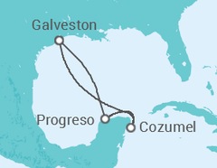 Reiseroute der Kreuzfahrt  WESTERN CARIBBEAN - Carnival Cruise Line