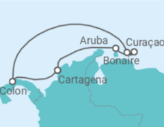 Reiseroute der Kreuzfahrt  Kolumbien, Aruba, Bonaire, San Eustaquio y Saba, Curaçao - Royal Caribbean