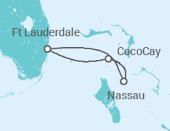 Reiseroute der Kreuzfahrt  Bahamas - Royal Caribbean
