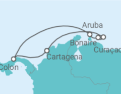 Reiseroute der Kreuzfahrt  Bonaire, San Eustaquio y Saba, Curaçao, Aruba, Panama - Royal Caribbean