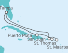 Reiseroute der Kreuzfahrt  Puerto Rico, Sint Maarten, Amerikanische Jungferninseln - Royal Caribbean