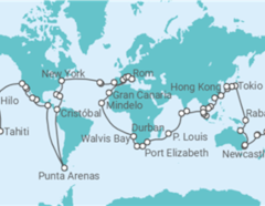 Reiseroute der Kreuzfahrt  Costa Deliziosa Weltreise 2026-2027 - Costa Kreuzfahrten