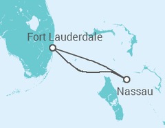Reiseroute der Kreuzfahrt  Bahamas - Disney Cruise Line