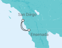 Reiseroute der Kreuzfahrt  Mexiko - Disney Cruise Line