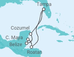 Reiseroute der Kreuzfahrt  Honduras, Belize, Mexiko - Royal Caribbean