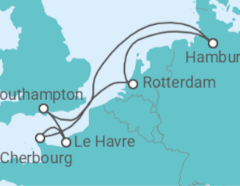 Reiseroute der Kreuzfahrt  Häfen der Nordsee Alles Inklusive - MSC Cruises