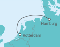 Reiseroute der Kreuzfahrt  Niederlande - MSC Cruceros
