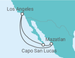 Reiseroute der Kreuzfahrt  Mexican Riviera - Princess Cruises