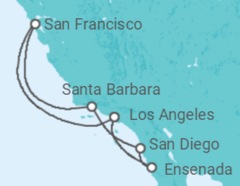Reiseroute der Kreuzfahrt  Classic California Coast - Princess Cruises