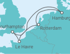 Reiseroute der Kreuzfahrt  Frankreich, Vereinigtes Königreich, Deutschland Alles Inklusive - MSC Cruceros