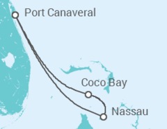 Reiseroute der Kreuzfahrt  Bahamas - Royal Caribbean