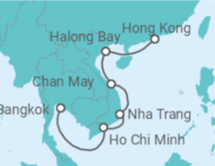 Reiseroute der Kreuzfahrt  Vietnam - Silversea