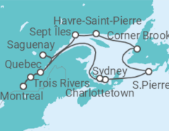 Reiseroute der Kreuzfahrt  Grand Canadian Discovery - Silversea