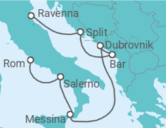Reiseroute der Kreuzfahrt  Kroatien, Italien - Royal Caribbean