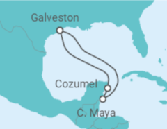Reiseroute der Kreuzfahrt  Mexiko - Royal Caribbean