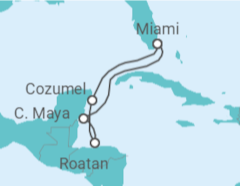 Reiseroute der Kreuzfahrt  Honduras, Mexiko - Royal Caribbean