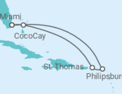 Reiseroute der Kreuzfahrt  Amerikanische Jungferninseln, Sint Maarten - Royal Caribbean