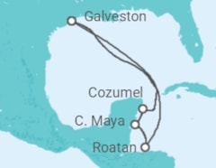 Reiseroute der Kreuzfahrt  Honduras, Mexiko - Royal Caribbean
