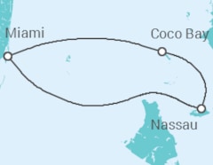 Reiseroute der Kreuzfahrt  Bahamas - Royal Caribbean