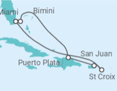 Reiseroute der Kreuzfahrt  Puerto Rico - Virgin Voyages