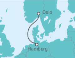 Reiseroute der Kreuzfahrt  4 Tage - Kurzreise Oslo - ab/bis Hamburg - Mein Schiff
