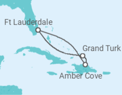 Reiseroute der Kreuzfahrt  Caribbean Getaway with Grand Turk - Princess Cruises