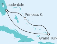 Reiseroute der Kreuzfahrt  Caribbean Getaway with Grand Turk - Princess Cruises