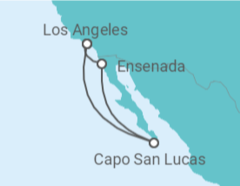 Reiseroute der Kreuzfahrt  MEXICAN RIVIERA - Carnival Cruise Line