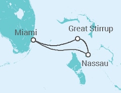 Reiseroute der Kreuzfahrt  Bahamas - NCL Norwegian Cruise Line