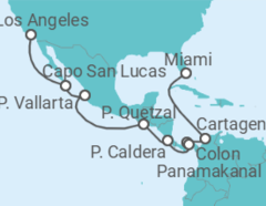 Reiseroute der Kreuzfahrt  Kolumbien, Panama, Costa Rica, Mexiko - NCL Norwegian Cruise Line