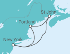 Reiseroute der Kreuzfahrt  Canada Cruise - Carnival Cruise Line
