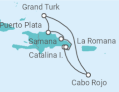 Reiseroute der Kreuzfahrt  Bahamas - Costa Kreuzfahrten