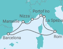 Reiseroute der Kreuzfahrt  Italien, Frankreich Alles Inklusive - Celebrity Cruises