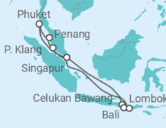 Reiseroute der Kreuzfahrt  Südostasien All Inclusive & Singapur - Celebrity Cruises