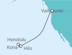 Reiseroute der Kreuzfahrt  Hawaii Alles Inklusive - Celebrity Cruises