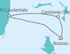Reiseroute der Kreuzfahrt  Bahamas - Disney Cruise Line