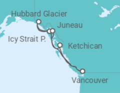 Reiseroute der Kreuzfahrt  Alaska - Celebrity Cruises