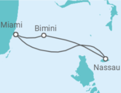 Reiseroute der Kreuzfahrt  Bahamas - Virgin Voyages