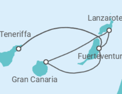 Reiseroute der Kreuzfahrt  Kanaren - Costa Kreuzfahrten