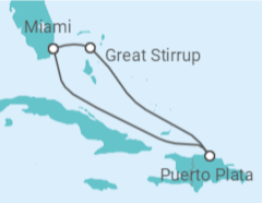 Reiseroute der Kreuzfahrt  USA - NCL Norwegian Cruise Line