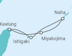 Reiseroute der Kreuzfahrt  Japan, Taiwan Alles Inklusive - MSC Cruises