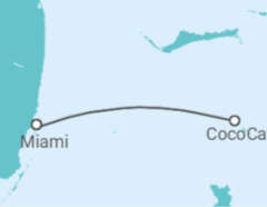 Reiseroute der Kreuzfahrt  USA - Royal Caribbean