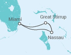 Reiseroute der Kreuzfahrt  Bahamas - NCL Norwegian Cruise Line