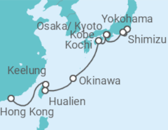Reiseroute der Kreuzfahrt  Von Yokohama (Japan) nach Hong Kong (China) Alles Inklusive - Celebrity Cruises
