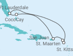 Reiseroute der Kreuzfahrt  Portugal - Seadream Yacht Club