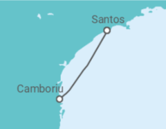 Reiseroute der Kreuzfahrt  Brasilien - MSC Cruises